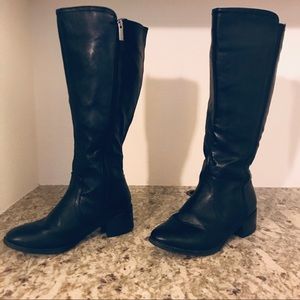 Lane Bryant Size 7 Wide Calf Black Heeled Boots